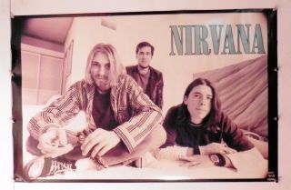 Nirvana Kurt Cobain Vintage Poster 1996 Rare Vintage 22.  25 " X 34.  50 " Nos (b142)