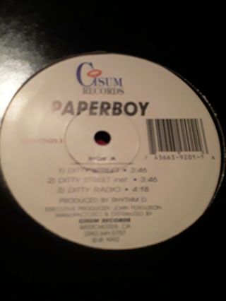 Paperboy ‎– Ditty / Nine Yard 12 " Vinyl West Coast Hip Hop 92 