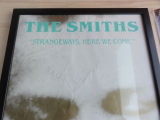 The SMITHS Strangeways Here We Come RARE Rough Trade promo poster SIGNED Moz UK 5