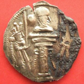 Rare,  Sasanian Kings Varhran (Bahram) IV AD 388 - 399 Silver Drachm; Herat 2