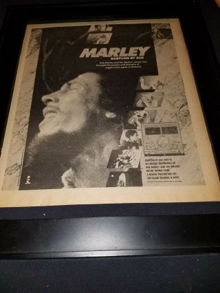 Bob Marley Babylon By Bus Rare Promo Poster Ad Framed