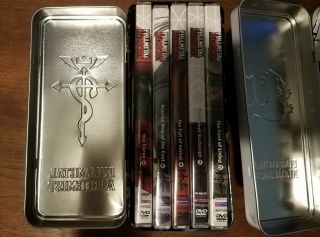 Full Metal Alchemist Collector ' s Edition DVD Tins Parts 1,  2,  3 RARE OOP Region 1 3