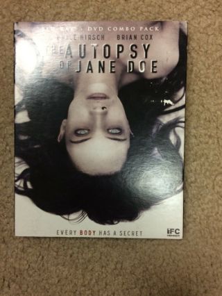 The Autopsy Of Jane Doe Blu - Ray/dvd W/ Rare Slipcover