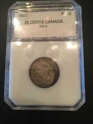Canada Canadian Quarter 25 Cents 1885 Fine Rare