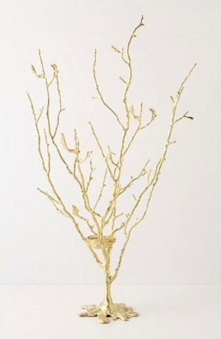 Anthropologie Large Gold Wish Tree Jewelry Holder - Rare