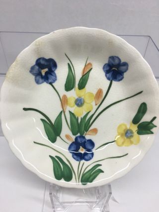 Rare Vintage Blue Ridge Pottery “Chickory” Fruit/ Salad/ Soup Bowl Set Of 3 7