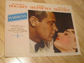 Rare Orig.  1954 Sabrina Lobby Card Holden And Hepburn