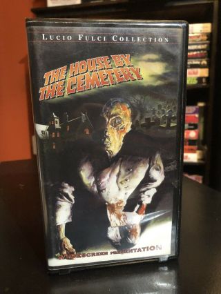 The House By The Cemetery Horror Vhs Htf Rare Gore Anchor Bay