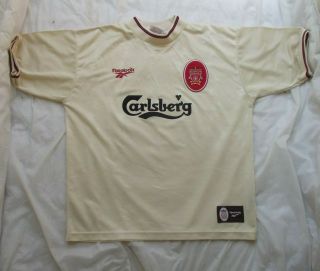 Liverpool 1996 1997 Away Shirt Rare Reebock Carlsberg (xl)