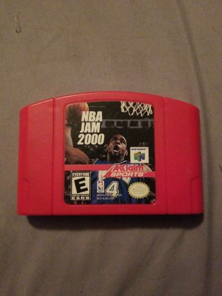 Nba Jam 2000 (nintendo 64,  1999) Rare Game Pak N64 Red Retro Vgc