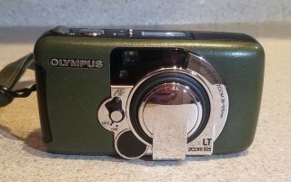 Olympus Lt Zoom 105 Panorama All - Weather Camera - Rare Green Version