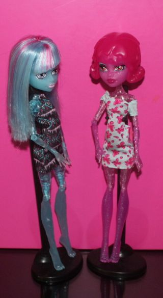 Monster High CREATE A MONSTER Pink Blob and ICE GIRL RARE 4