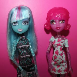 Monster High CREATE A MONSTER Pink Blob and ICE GIRL RARE 5