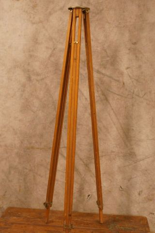 Rare Man F.  D.  Adjustable Wooden Tripod By Eastman Kodak (light)