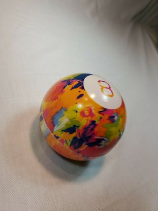 RARE MAGIC 8 EIGHT BALL Tie Dye Psychedelic Vintage Toy 1990 ' s MULTI COLOR 2