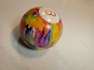RARE MAGIC 8 EIGHT BALL Tie Dye Psychedelic Vintage Toy 1990 ' s MULTI COLOR 3