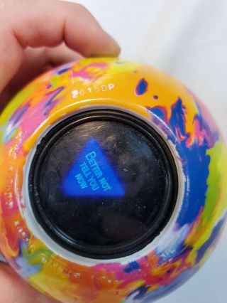 RARE MAGIC 8 EIGHT BALL Tie Dye Psychedelic Vintage Toy 1990 ' s MULTI COLOR 5