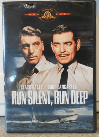 Run Silent,  Run Deep (dvd 1999) Rare Clark Gable Burt Lancaster 1958 W Insert