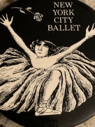 Rare York City Ballet 1970s Pin Button Badge Edward Gorey Art 2