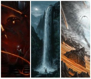 Lord Of The Rings 3 Print Set Sdcc 2012 Jc Richard Mondo Rare Limited