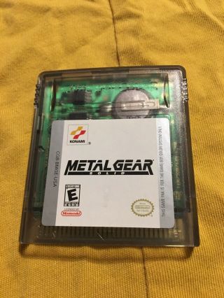 Metal Gear Solid Gameboy Color Saves Rare
