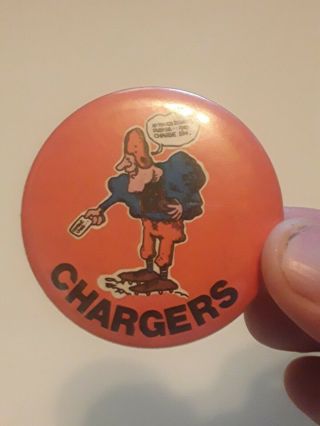 Say It With Buttons Pins Pinbacks 1972 Vintage Nfl Football Chargers Rare