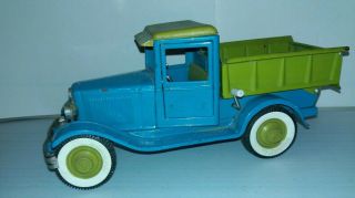 Vintage Rare Buddy L Blue And Green Dump Truck