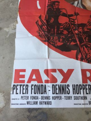 70 ' s Easy Rider poster Italian GIANT 50X76 HUGE MOC Motorcycle RARE 2