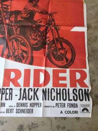 70 ' s Easy Rider poster Italian GIANT 50X76 HUGE MOC Motorcycle RARE 3