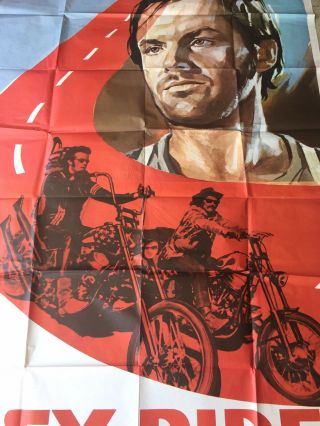 70 ' s Easy Rider poster Italian GIANT 50X76 HUGE MOC Motorcycle RARE 4