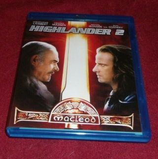 Highlander 2: The Quickening Rare Oop Blu Ray Disc Sean Connery Virginia Madsen