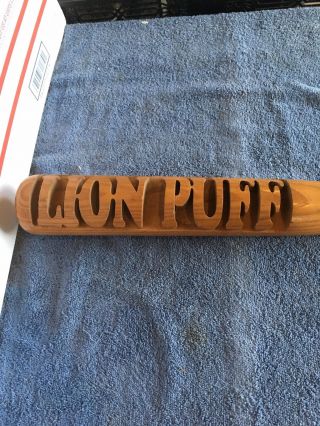 RARE Lions Club International Baseball / Softball Bat Carved Lion Puff 2