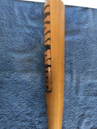 RARE Lions Club International Baseball / Softball Bat Carved Lion Puff 5