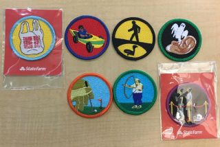 Set Of 7 Sdcc 2018 Adult Swim Merit Badges Patches Rare