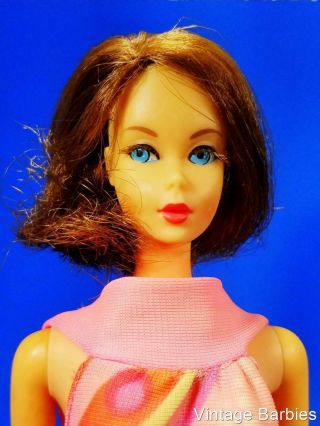 Rare Brunette Marlo Flip Barbie Doll 1160 Htf W/rare Swimsuit - Vintage 1960 
