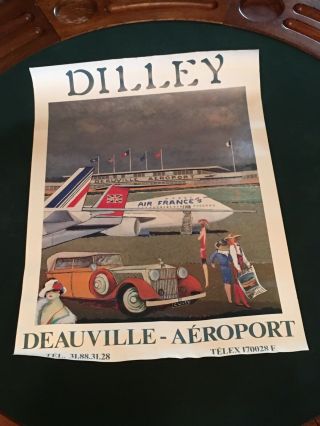 Vintage Ramon Dilley - 89 Air France Deauville - Aeroport Rare Signed Aviation