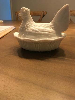 Challinor Prototype / Fenton 5” Hen On Nest Milk Glass Rare 6