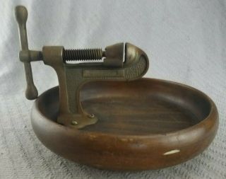 Rare Antique Vintage Perfection Cast Iron Nut Cracker Bowl Waco Tx Patent 1914