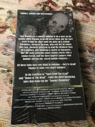 Zombie Chronicles VHS horror rare zombies 2