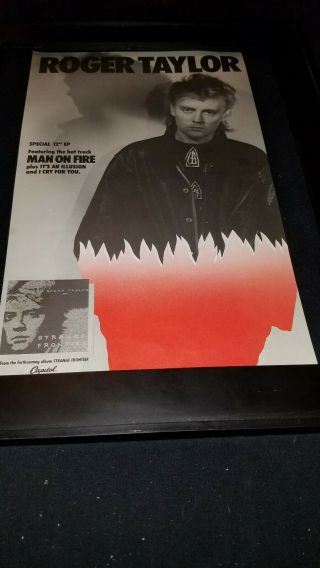 Roger Taylor Man On Fire Rare Radio Promo Poster Ad