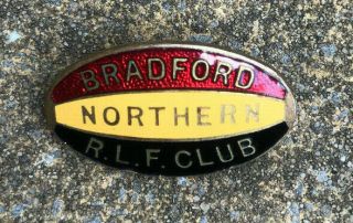 Rare Vintage Bradford Northern Rugby League Enamel Pin Badge Rlfc Fattorini