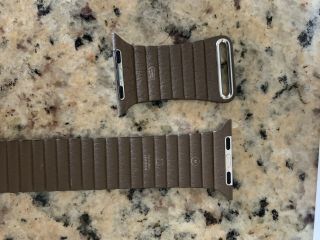 42mm 44mm HTF Rare Light Brown Leather Loop Apple Band Authentic/genuine/oem 2