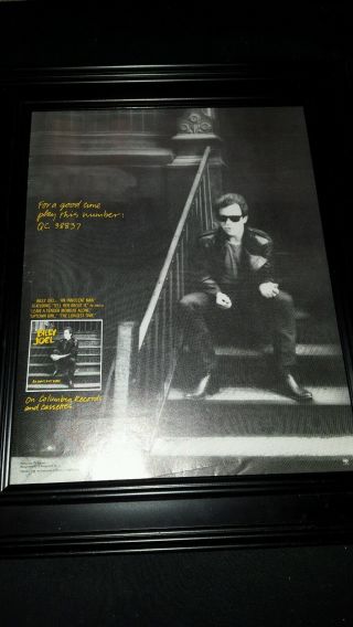 Billy Joel An Innocent Man Rare Promo Poster Ad Framed