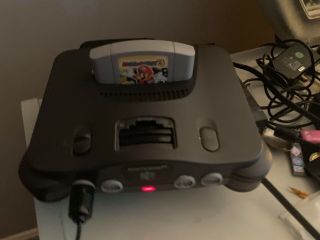 Nintendo 64 Launch Edition Charcoal Grey Console (NTSC) with rare games.  ect 2