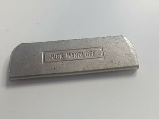 Rare Vintage Nick Manoloff Student Lap Steel Tone Bar Slide