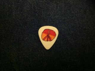 Rare 2013 Lighting Tour Pearl Jam Mike McCready Peace Sign White Guitar Pick 2