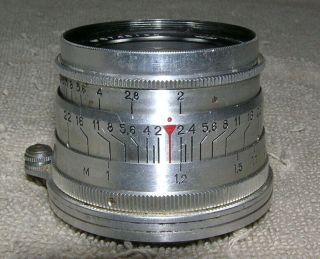 JUPITER 8 2/50 5745125 Old Silver Rare Russian USSR lens M39 FED Zorki Leica 3