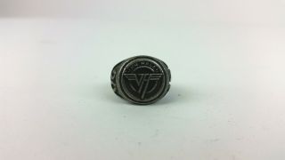 Evh Vh Van Halen Logo Ring - 2015 World Tour - Solid Pewter - Rare - Fum13002