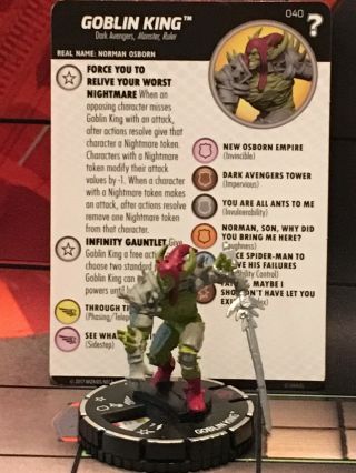 Marvel Heroclix What If? Goblin King Rare 040