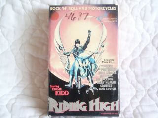 Riding High Vhs Rare Big Box Eddie Kidd Biker Stunt Man Action U.  K.  Rock Music